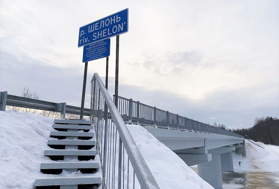 Псковская область: досрочно завершен капитальный ремонт моста через реку Шелонь